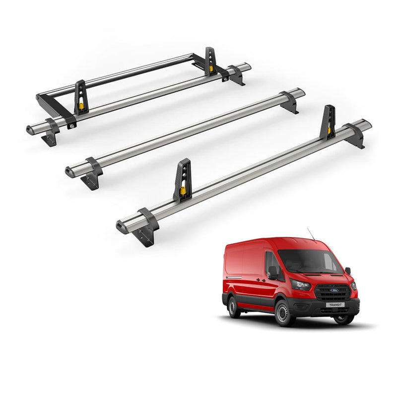 Ford Transit (2013-2024) - 3 Van Guard Ultibar Plus Roof Bars + Roller