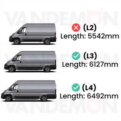 Toyota ProAce (2024-) Max - 4 Rhino Kammbar Fleet Roof Bars (Steel)