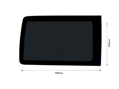 VW Transporter (2015-) Rear Right Hand Side Barn Door Window Privacy Camper Glass SWB with Fitting Kit