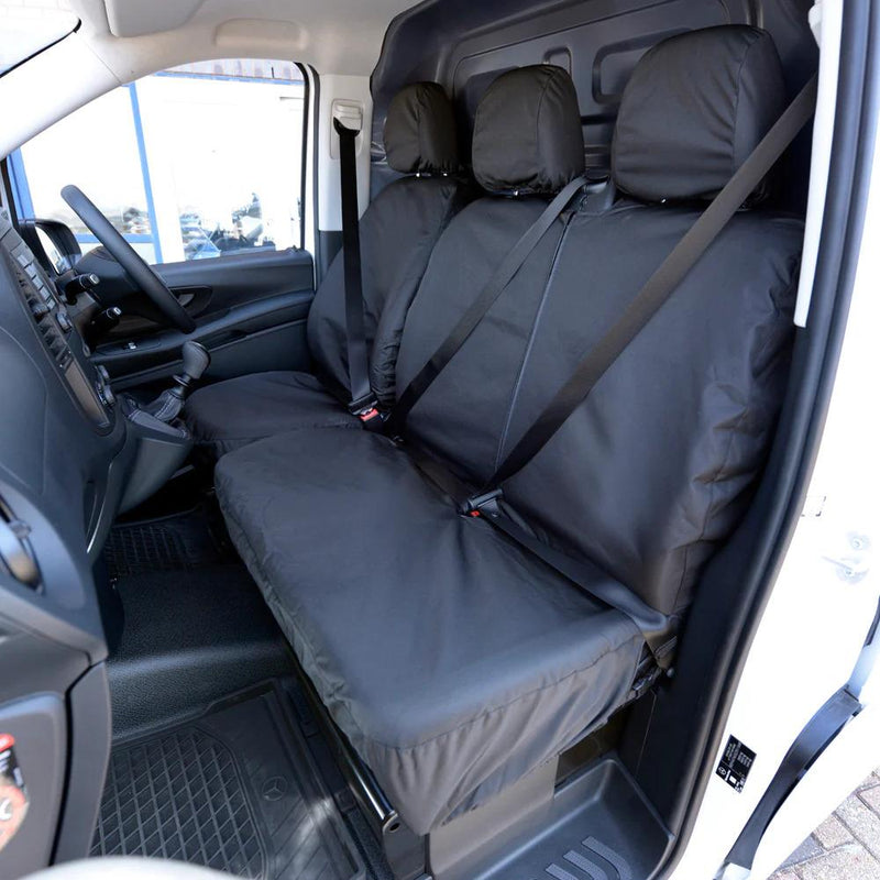 Mercedes Vito (W447 2014-) - Tailored Front Row Seat Covers in Black (1+2)