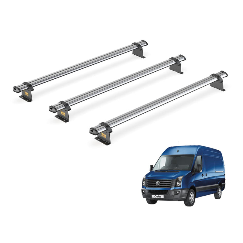 VW Crafter (2006-2017) - 3 Van Guard Ultibar Trade Roof Bars