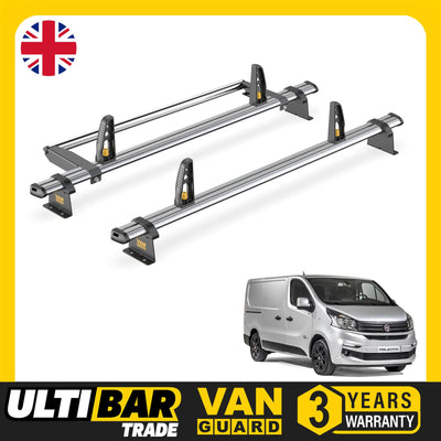 Fiat Talento Roof Rack (2016+ Standard Roof) 2x Bars & Roller [Tailgate Door]