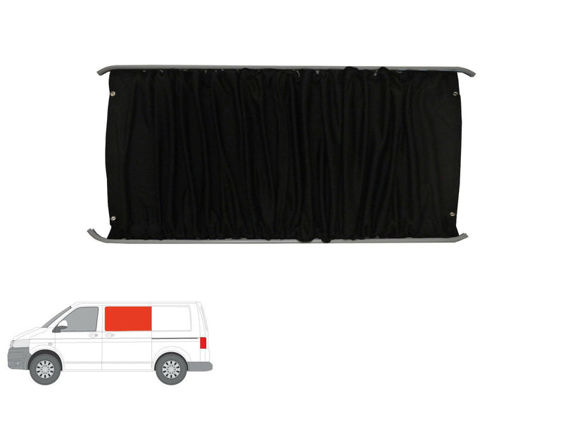 VW Transporter (T5 2003-2015) - Left Sliding Door Black Out Curtain Kit
