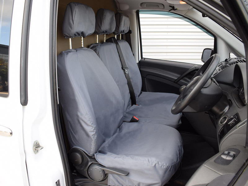 Mercedes Vito (2003-2014) - Tailored Front Row Seat Covers in Grey (1+2)