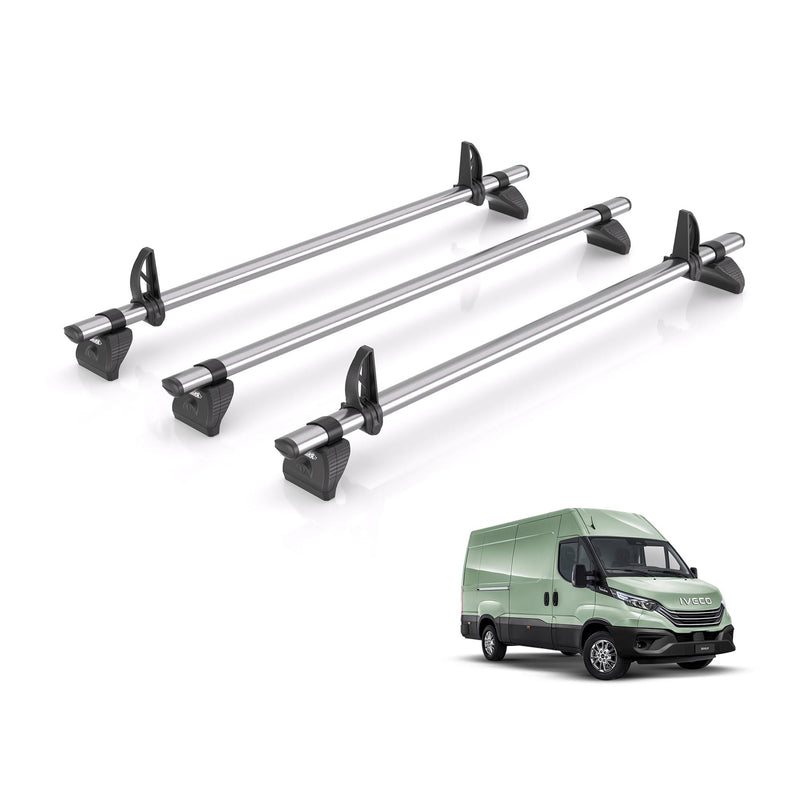 Iveco Daily (2014-) - 3 Rhino Kammbar Fleet Roof Bars (Steel)