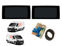 VD Glass - Peugeot Boxer 2006 - (L2,L3,L4/H1,H2,H3) (L2,L3,L4/H1,H2,H3) Lh Side Fixed + Rh Side Fixed Tint Fitting Kit