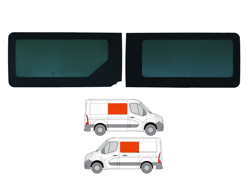 Vauxhall Movano (2010-2021) Driver and Passenger Side Fixed Window Privacy Camper Glass