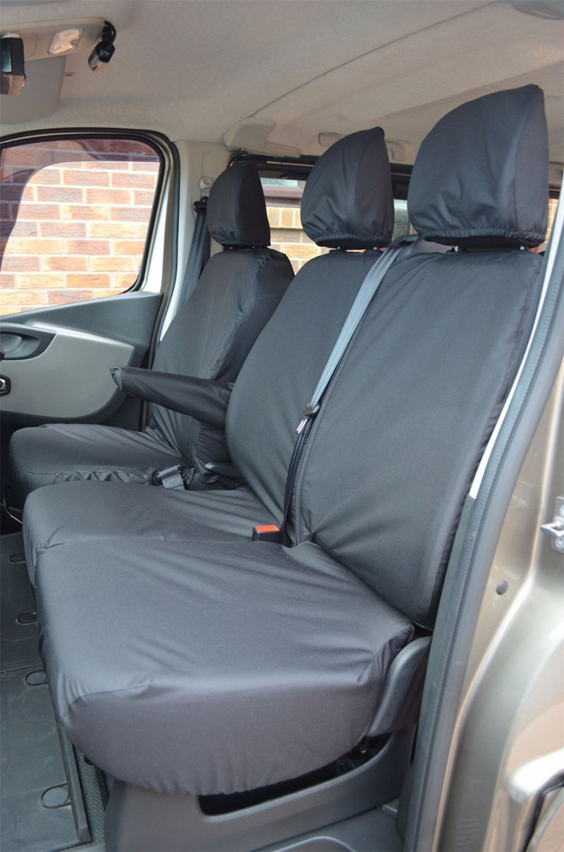 Vauxhall Vivaro (2014-2019) - Tailored Front Row Seat Covers in Black (1+2)