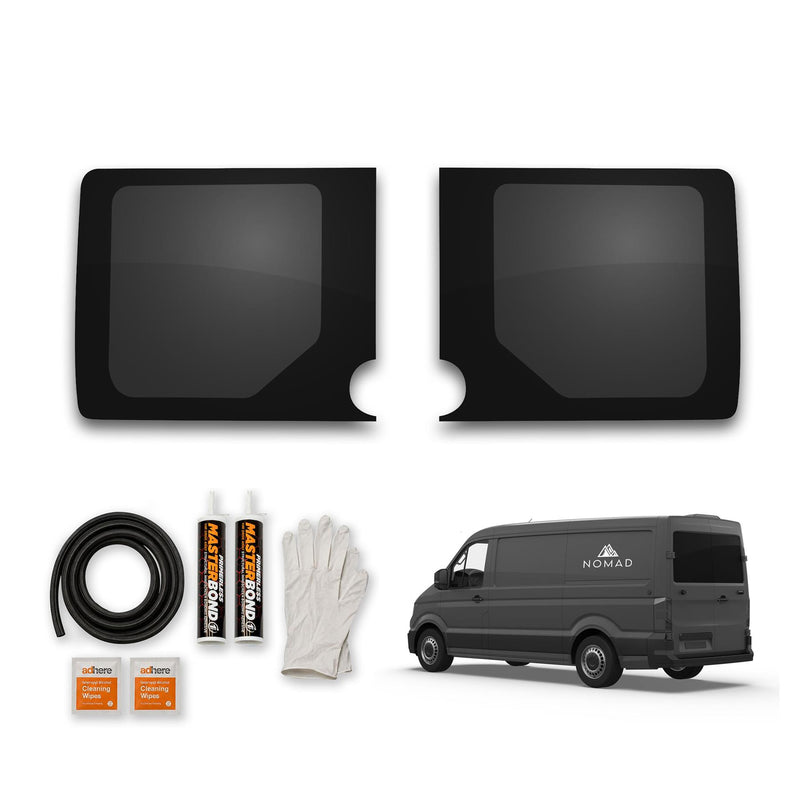 MAN TGE (2017- ) Rear Barn Door Dark Tint Privacy Windows With Fitting Kit