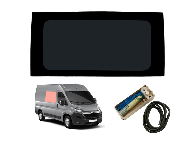 Citroen Relay (2006-) Driver Side Fixed Window Privacy Camper Glass with Fitting Kit