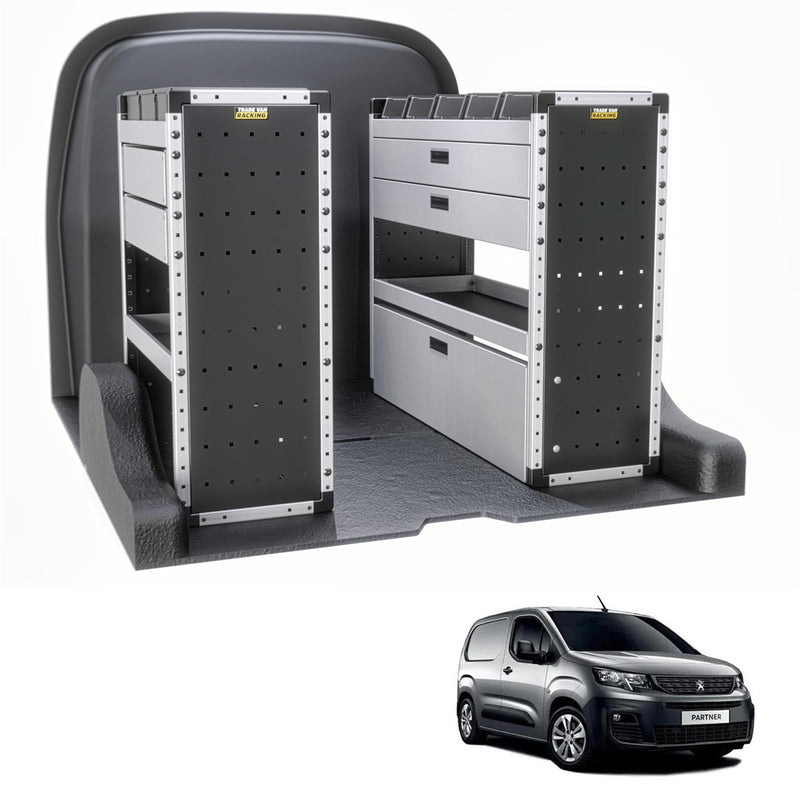 Peugeot Partner Van Guard Racking - Driver + Passenger Side [Gold Pack]