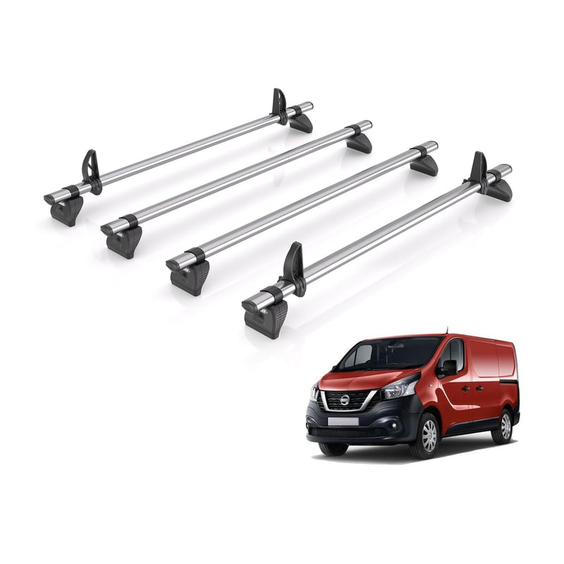 Nissan NV300 (2016-2021) 4 Rhino Kammbar Fleet Roof Bars (Steel)
