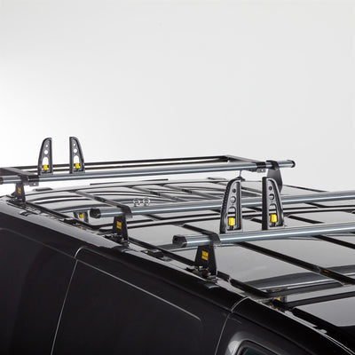 Nissan Primastar Roof Rack for 2022+ [H1, Tailgate] 4 Bars & Loadstops Van Guard