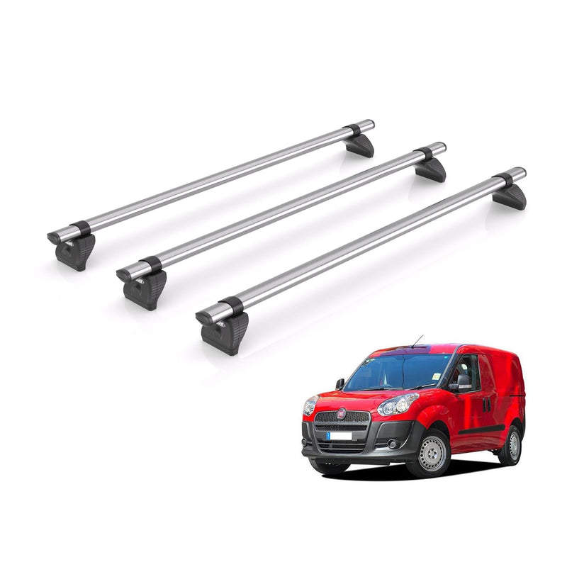 Fiat Doblo Roof Rack Fits 2010-2022 Models 3x Steel Bars Rhino Kammbar Fleet