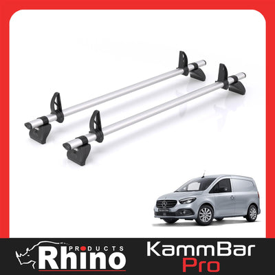 Mercedes Citan (2022-) - 2 Rhino Kammbar Pro Roof Bars (Aluminium)