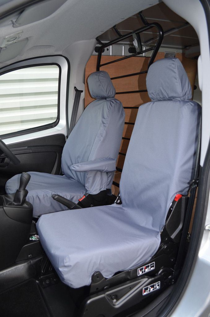 Fiat Fiorino (2008-) - Tailored Front Row Seat Covers in Grey (1+1)