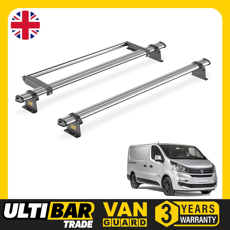 Fiat Talento (2016-2020) - 2 Van Guard Ultibar Trade Roof Bars + Roller