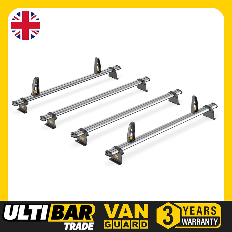Nissan Primastar Roof Rack for 2002-2015 High Roof 4x Bars Van Guard Ulti Trade