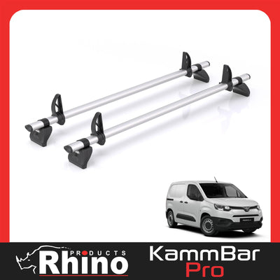 Toyota Proace (2020-) City - 2 Rhino Kammbar Pro Roof Bars (Aluminium)