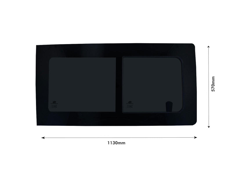 VW Transporter T5 (2003-2015) - Right Side Panel Dark Tint Opening Window & Fitting Kit