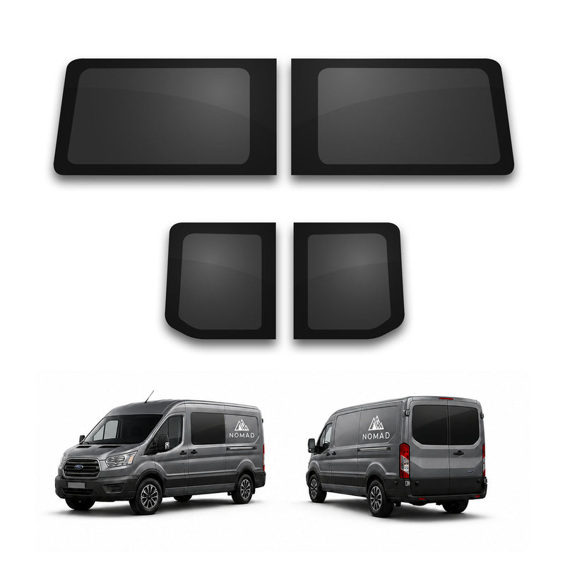 Ford Transit (2014-) Fixed Side and Rear Door Window Privacy Camper Glass