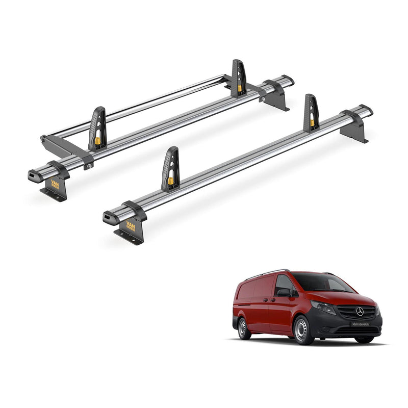 Mercedes Vito Roof Rack (2014+) [Compact/Long] 2 Bars and Roller Van Guard Trade