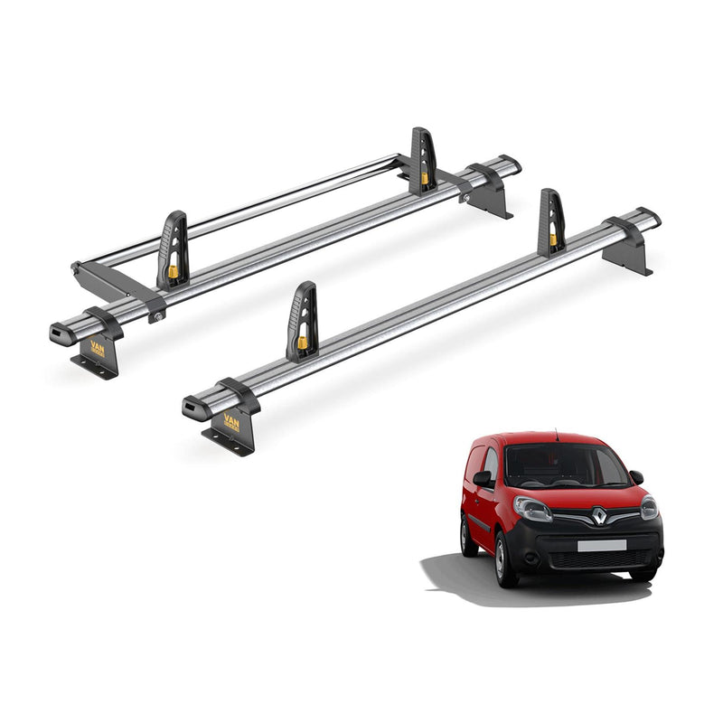Renault Kangoo Roof Rack (2008-2020) 2x Bars & Roller Van Guard Ultibar Trade