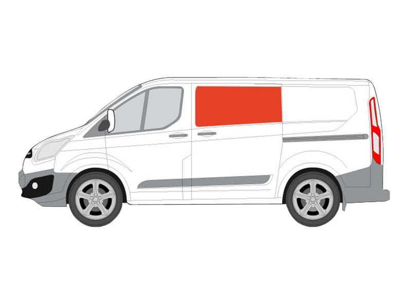 Ford Transit Custom (2013-2023) - Left Hand Sliding Door Black Curtain Kit