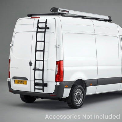 Vauxhall Combo (2018-) - 3 Rhino Kammbar Black Roof Bars + Roller (Aluminium)