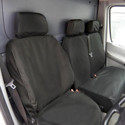 Tailored Front (2018-) Row Seat Covers in Black (1+2)