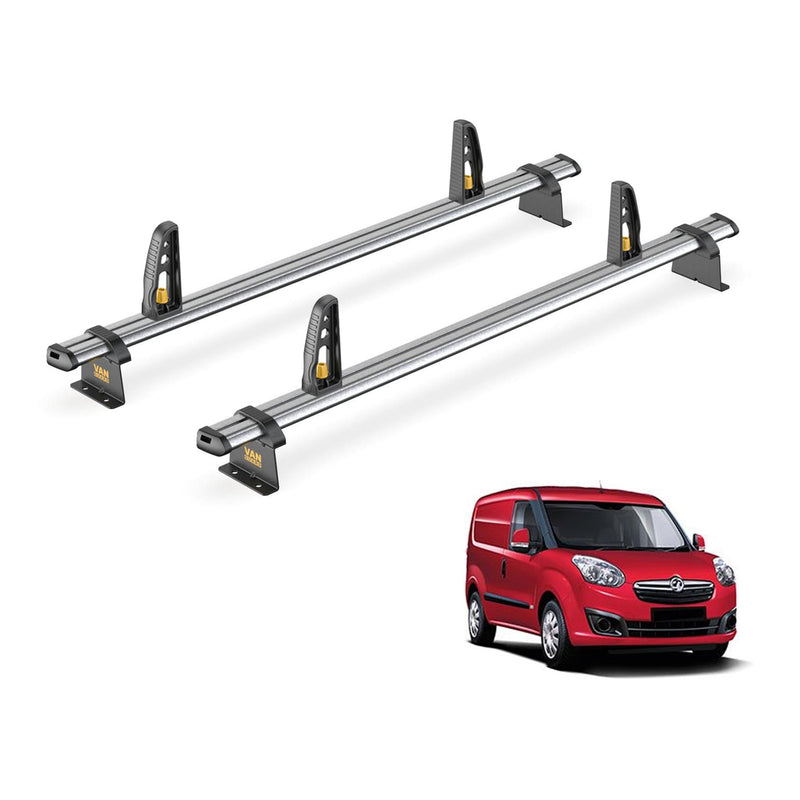 Vauxhall Combo Roof Rack for 2012-2018 2x Roof Bars + Loadstops Van Guard Trade