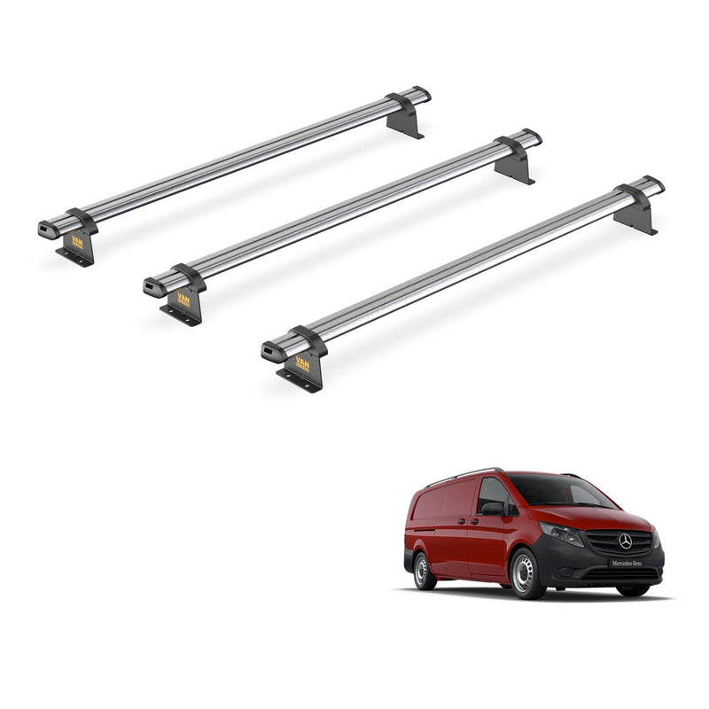 Mercedes Vito (2014-) - 3 Van Guard Ultibar Trade Roof Bars