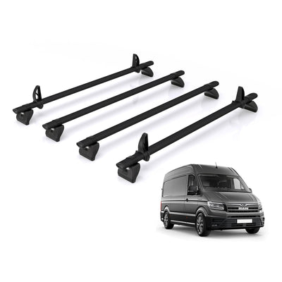 MAN TGE (2017 onwards) - Rhino Kammbar Black Roof Bars