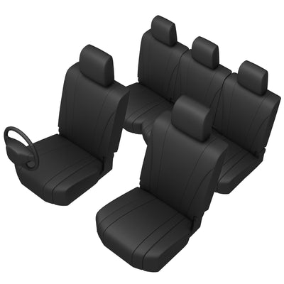 Mitsubishi L200 (2006-2015) - Tailored Black Seat Covers (Front & Rear Bundle)