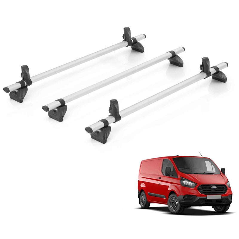 Rhino Kammbar Pro 3 Bars Roof Rack For The Ford Transit Custom 2013+