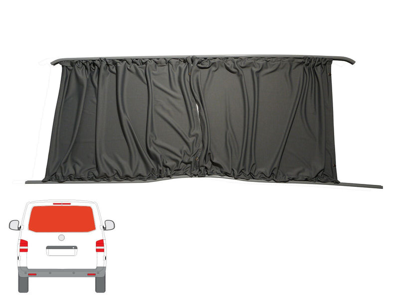 VW Transporter (T5 2003-2015) - Tailgate Grey Curtain Kit