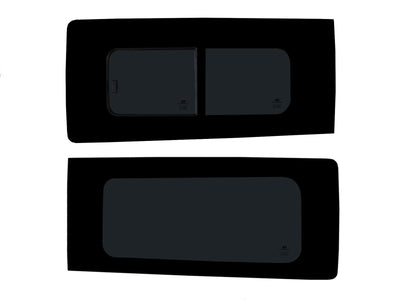 Ford Transit Custom (2013-2023) Driver Fixed Passenger Opening Side Windows Privacy Camper Glass with Fitting Kit