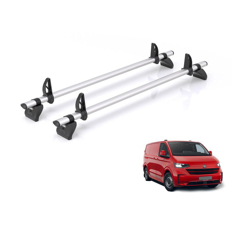 VW Transporter (2024-) - 2 Rhino Kammbar Pro Roof Bars (Aluminium)