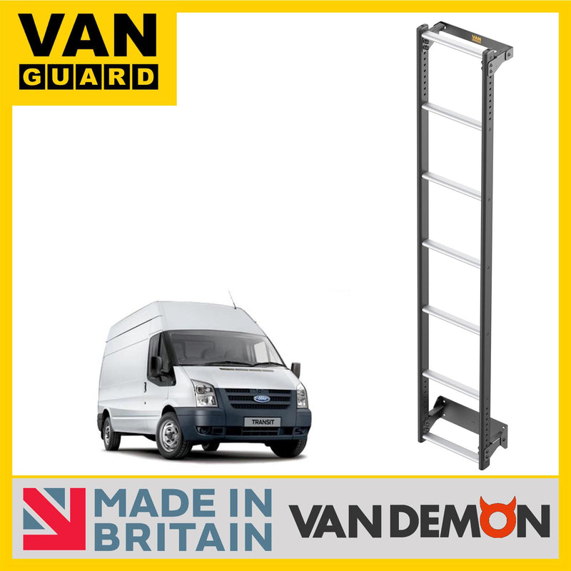 Ford Transit Rear Door Ladder 2000-2014 High Roof Van Guard 7 Bars - Rack Access