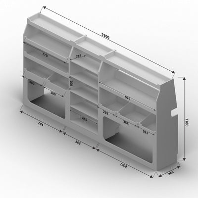 Ford Transit (2013-2024) Custom Plywood Van Racking - Driver Side