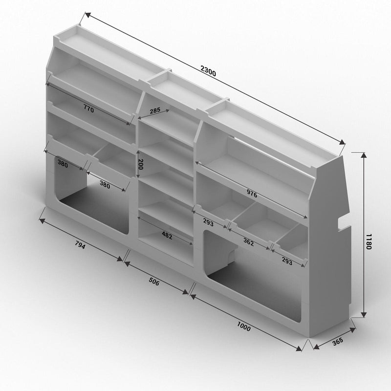 Ford Transit (2013-2024) Custom Plywood Van Racking - Driver Side