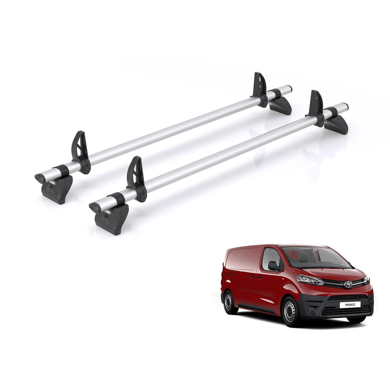 Toyota Proace (2016-2024) - 2 Rhino Kammbar Pro Roof Bars (Aluminium)