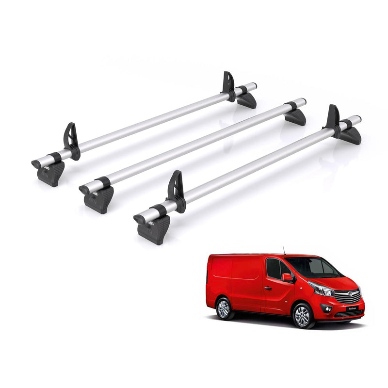Vauxhall Vivaro Roof Rack Fits 2014-2019 Models 3x Roof Bars Rhino Kammbar Pro