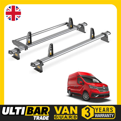 Renault Trafic Roof Rack (2014+) [High Roof] 2x Bars Bundle Van Guard Ulti Trade