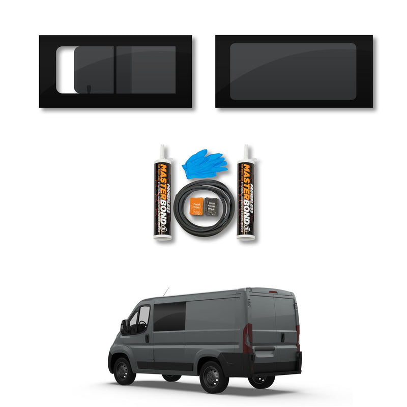Vauxhall Movano (2021-) Driver Fixed Passenger Opening Side Windows Privacy Camper Glass with Fitting Kit