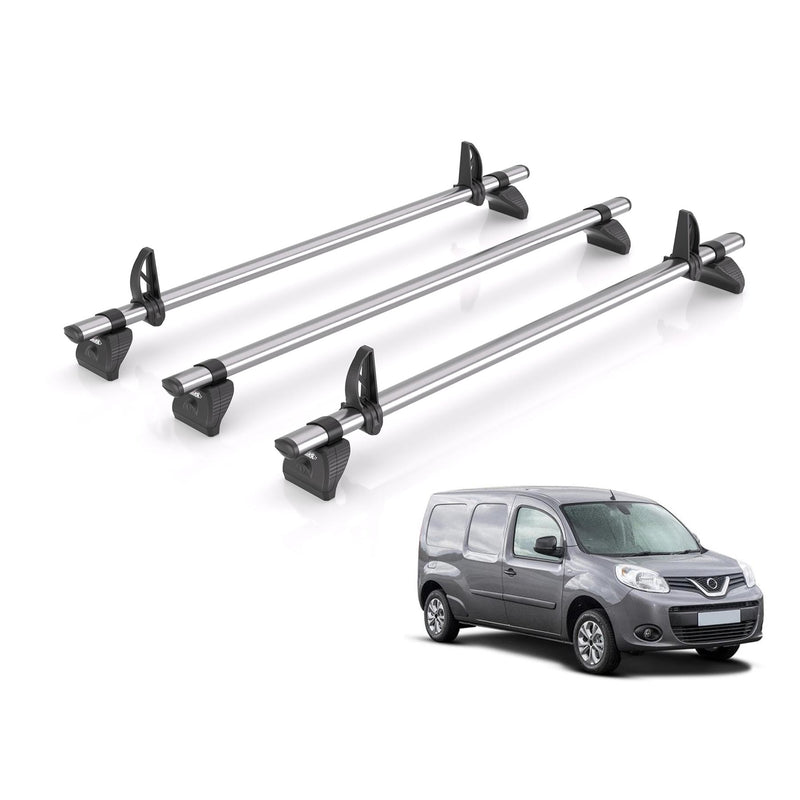 Nissan NV200 (2009-2021) - 3 Rhino Kammbar Fleet Roof Bars (Steel)