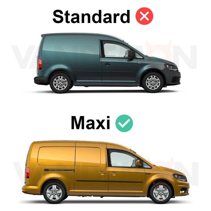 VW Caddy (2010-2015) - 4 Van Guard Ultibar Trade Roof Bars + Roller