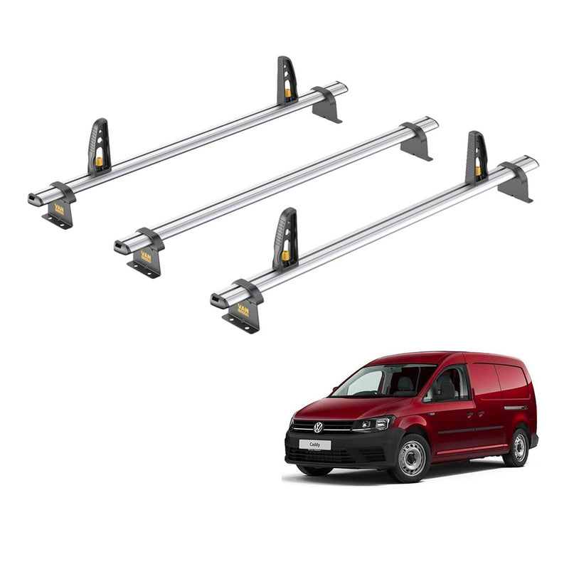 VW Caddy (2010-2015) - 3 Van Guard Ultibar Plus Roof Bars