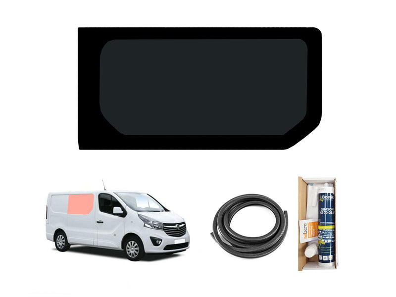 Vauxhall Vivaro (2014-2019) Driver Side Fixed Window Privacy Camper Glass with Fitting Kit