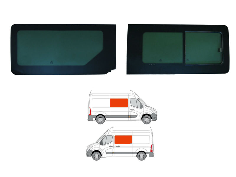Vauxhall Movano (2010-2021) Driver Opening Passenger Fixed Side Windows Privacy Camper Glass